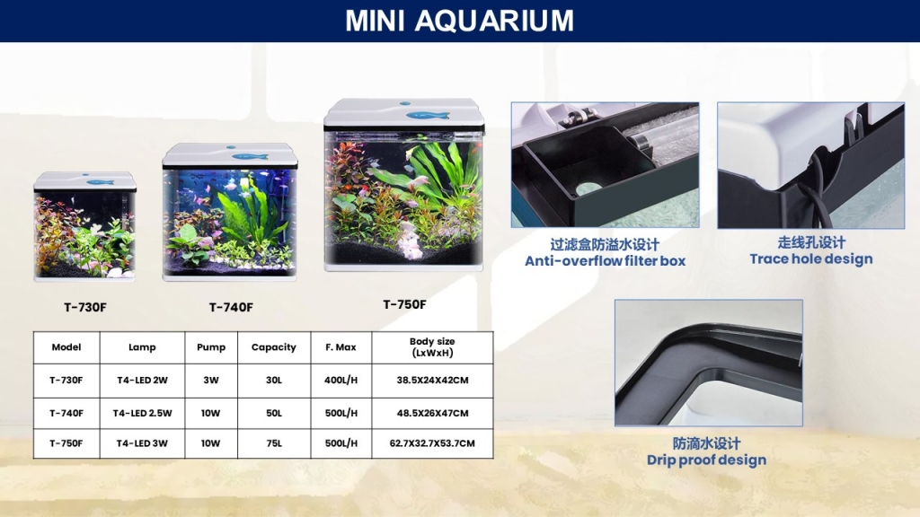 T SERIES 2 MINI AQUARIUM DETAIL